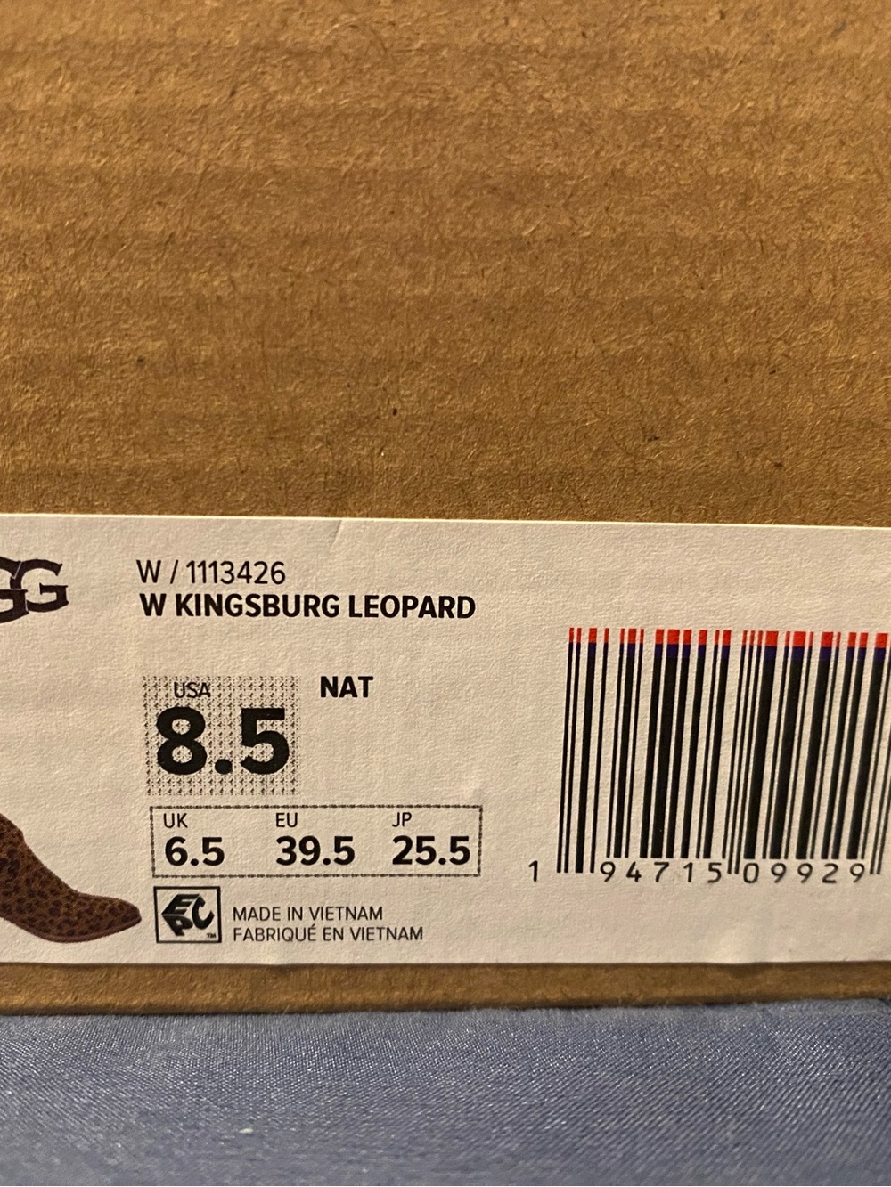 UGG Leopard Print Ankle Booties in Brown/Black - Picture 2 of 6